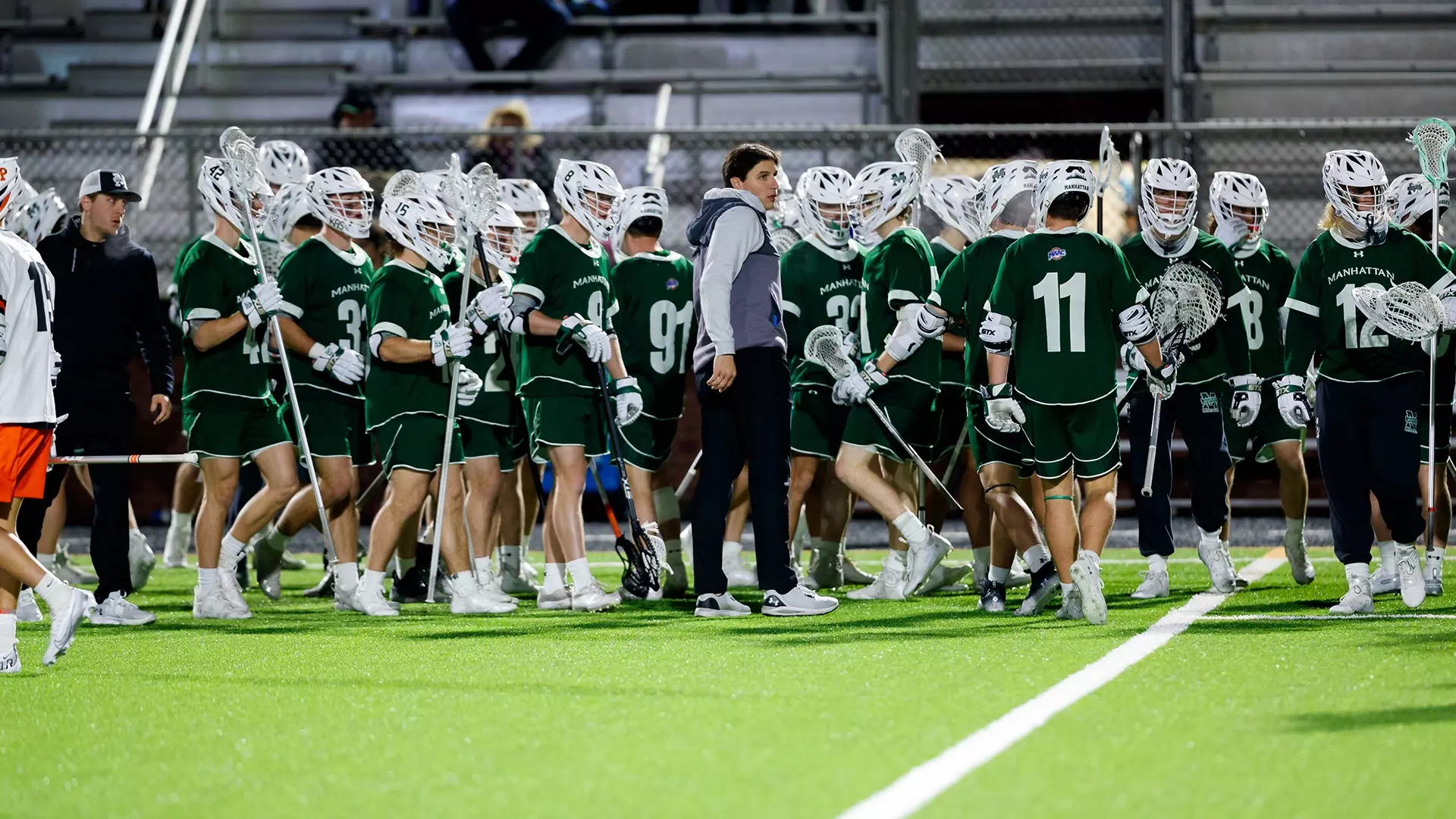 Men's lacrosse sideline at Princeton 2023